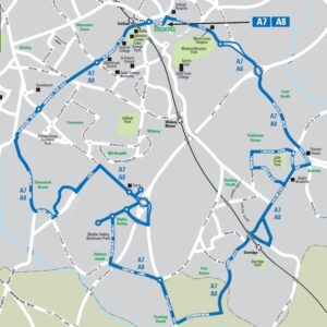 A7-A8 route map from 07 April 2024